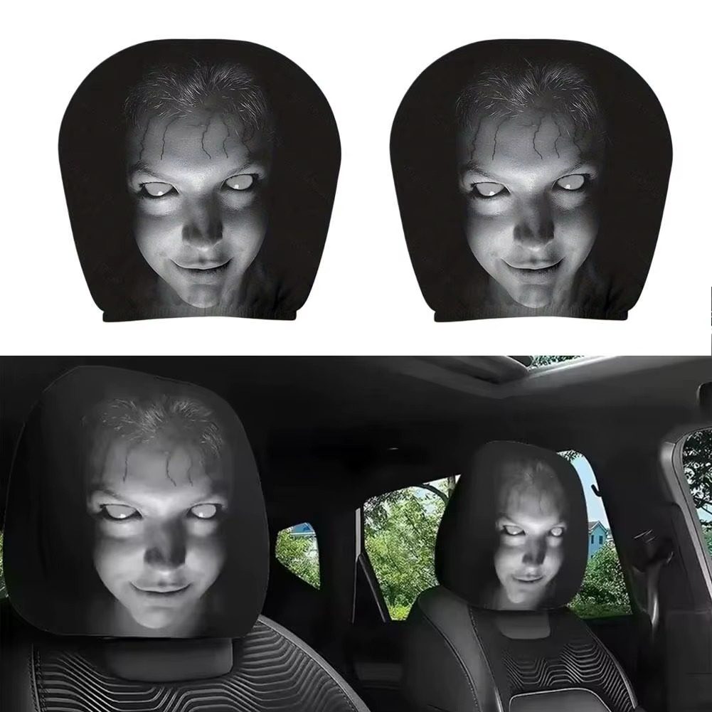 Two horror headrest covers