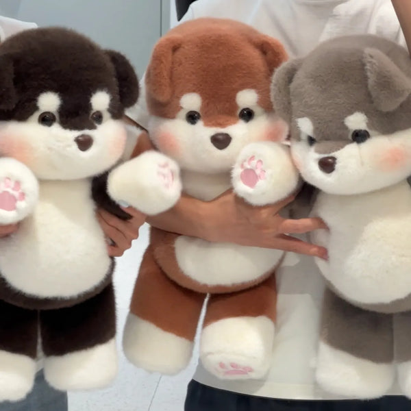 Cute Running Alaskan Malamute Stuffed Animal